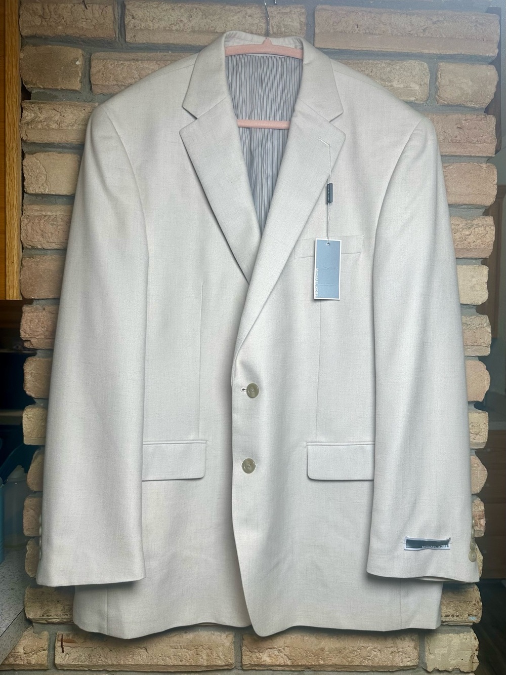 Michael Kors Men's Cream Two-Button Sport Coat Size 46L